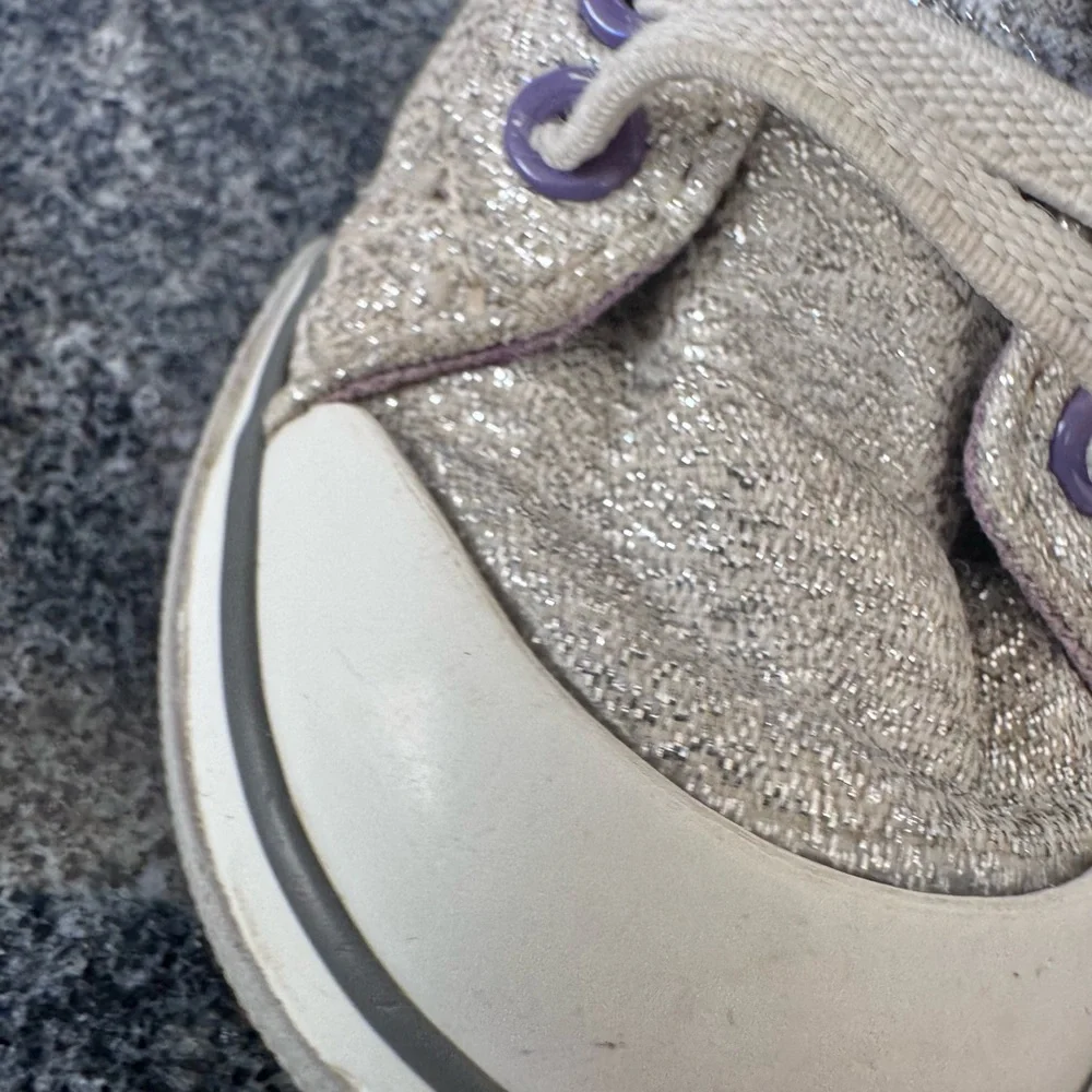 SEE KAI RUN SILVER glitter high top sneakerss girl’s tennis shoes size 5